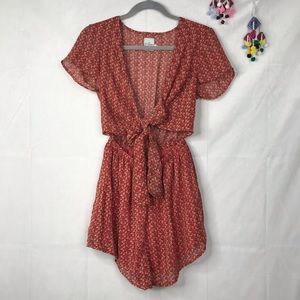 Princess Polly Lulabelle floral front tie romper